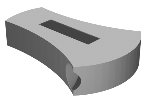 A 3D rendered mount for a thumb turn