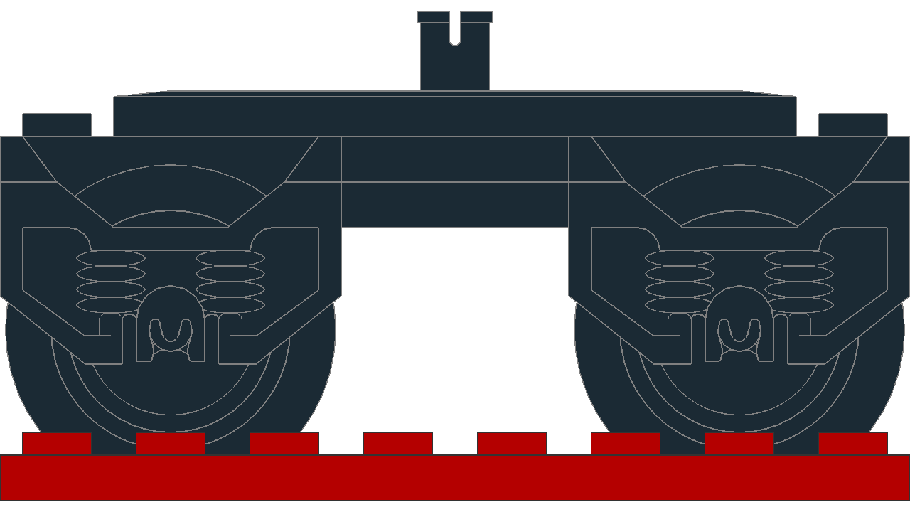 Medium bogies' wheels are 100 LDUs (5 studs) apart
